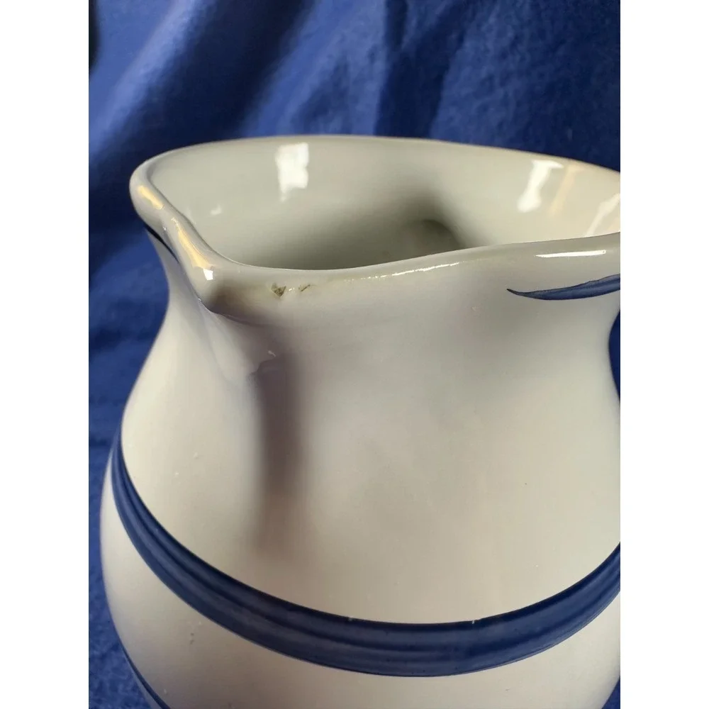 Nautica China Vintage NAVY BLUE Signature pattern 48‎ oz. Water/Lemonade PITCHER